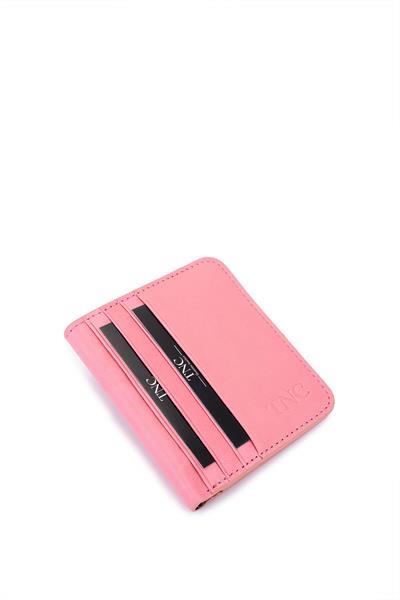 Tamer Tanca Unisex Hakiki Deri Pembe Kartlık