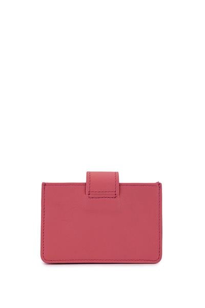 Tamer Tanca Unisex Hakiki Deri Pembe Kartlık