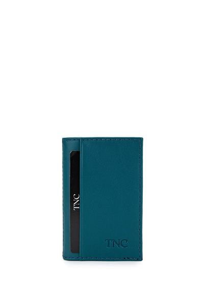 Tamer Tanca Unisex Hakiki Deri Petrol Kartlık