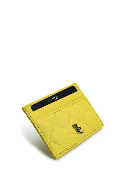 Tamer Tanca Unisex Hakiki Deri Sarı Kartlık