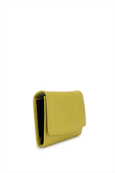 Tamer Tanca Unisex Hakiki Deri Sarı Kartlık