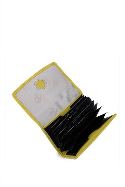 Tamer Tanca Unisex Hakiki Deri Sarı Kartlık