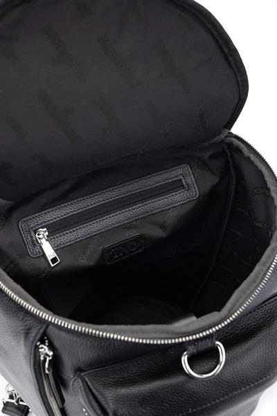 Tamer Tanca Unisex Hakiki Deri Siyah Floter Spor Çanta