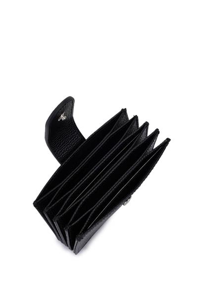 Tamer Tanca Unisex Hakiki Deri Siyah Havyar Kartlık