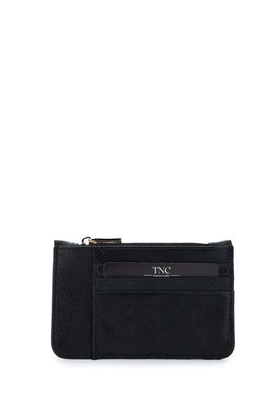 Tamer Tanca Unisex Hakiki Deri Siyah Havyar Kartlık