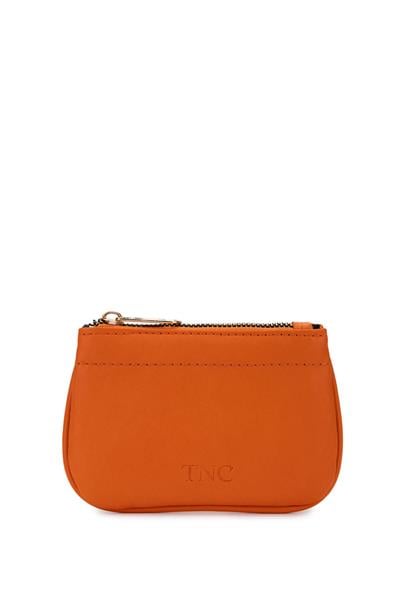Tamer Tanca Unisex Hakiki Deri Turuncu Kartlık