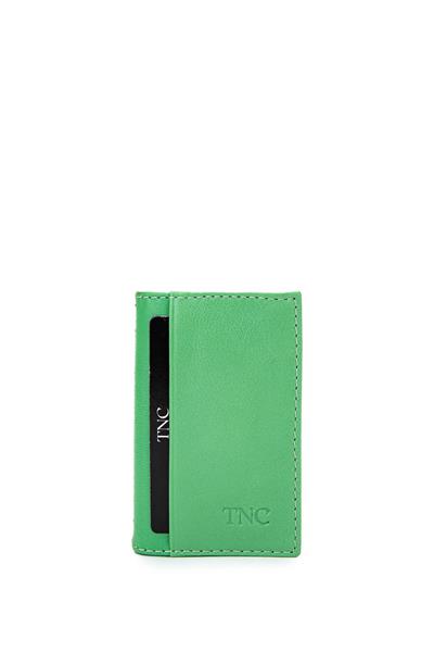 Tamer Tanca Unisex Hakiki Deri Yeşil Kartlık