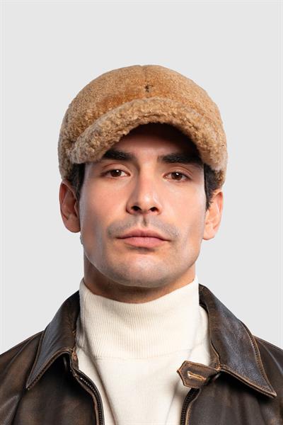 Tamer Tanca Unisex Kürk Camel Şapka