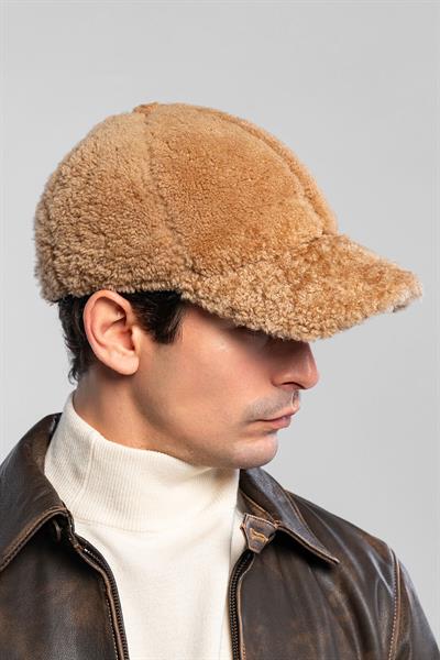 Tamer Tanca Unisex Kürk Camel Şapka