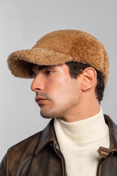Tamer Tanca Unisex Kürk Camel Şapka