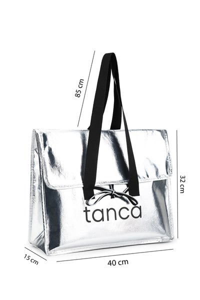 Tamer Tanca Unisex Tekstil Gümüş Orta Bez Poşet Çanta