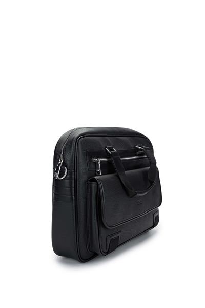 Tamer Tanca Unisex Vegan Siyah Evrak Çantası