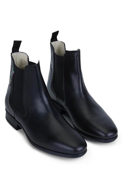 Tattini Unisex Hakiki Deri Siyah Binici Botu