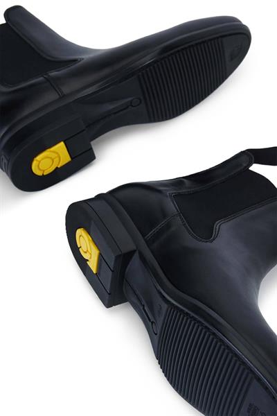 Tattini Unisex Hakiki Deri Siyah Binici Botu