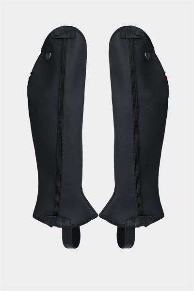 Tattini Unisex Hakiki Deri Siyah Binici Konç Çizme