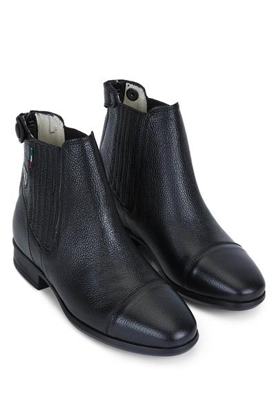 Tattini Unisex Hakiki Deri Siyah Binici Botu