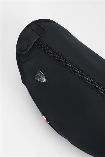 Tattini Unisex Hakiki Deri Siyah Binici Konç Çizme