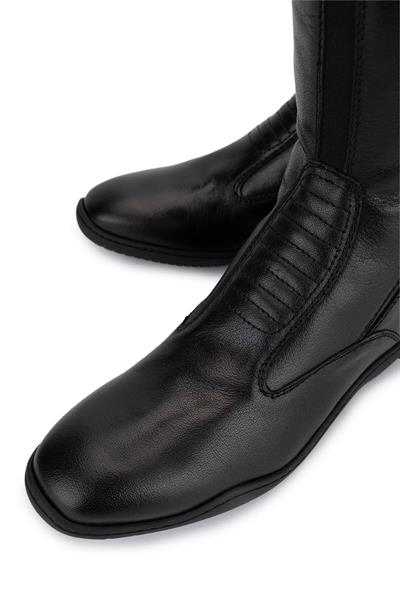 Tattini Unisex Hakiki Deri Siyah X/S Binici Cizmesi Çizme
