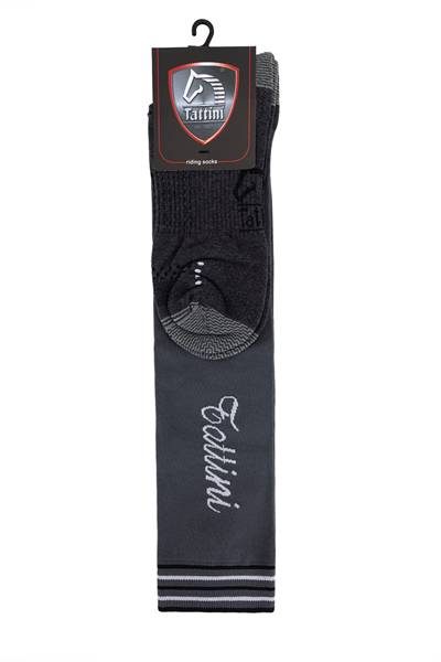 Tattini Unisex Tekstil Koyu Gri Binici Çorap