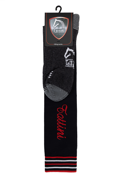 Tattini Unisex Tekstil Siyah Binici Çorap