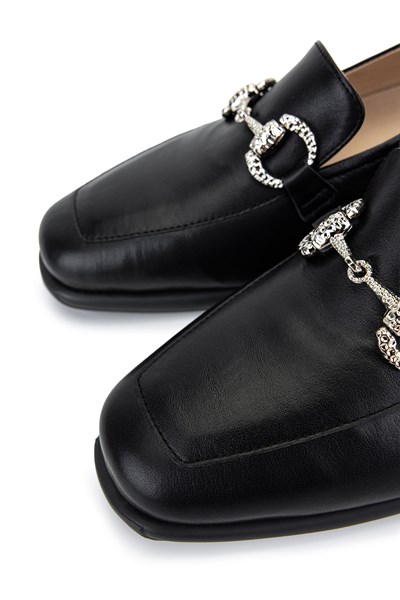 Tnc Luxury Kadın Hakiki Deri Siyah Comfort Ayakkabı