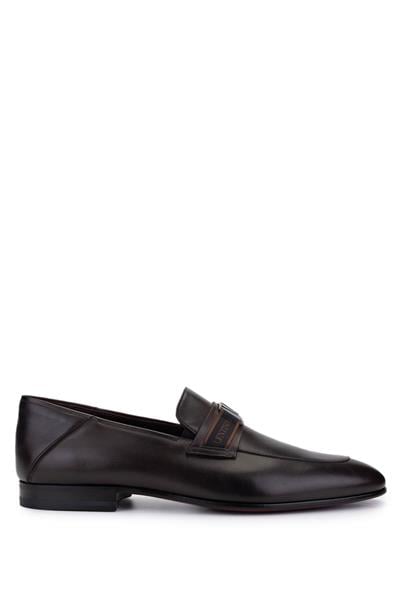 VALENTINO Erkek Hakiki Deri Kahverengi Loafer Ayakkabı