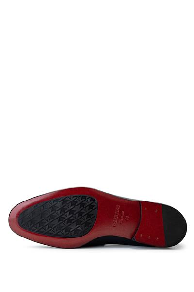 VALENTINO Erkek Hakiki Deri Mavi Loafer Ayakkabı