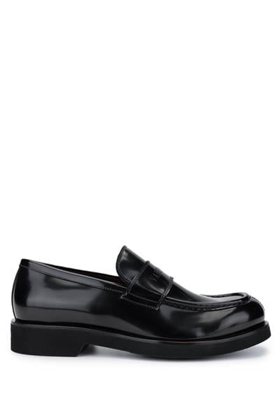 VALENTINO Erkek Hakiki Deri Siyah Loafer Ayakkabı