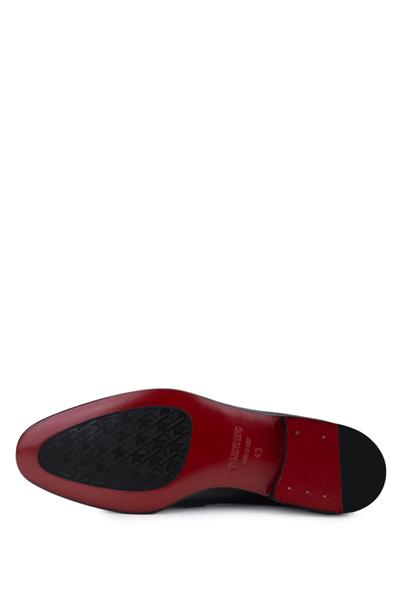 VALENTINO Erkek Hakiki Deri Siyah Loafer Ayakkabı