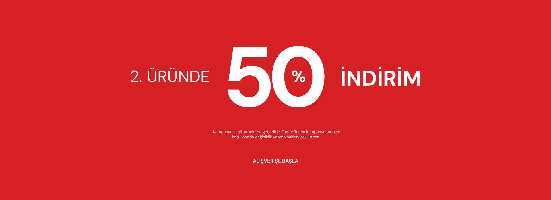 2. Ürüne %50 İndirim