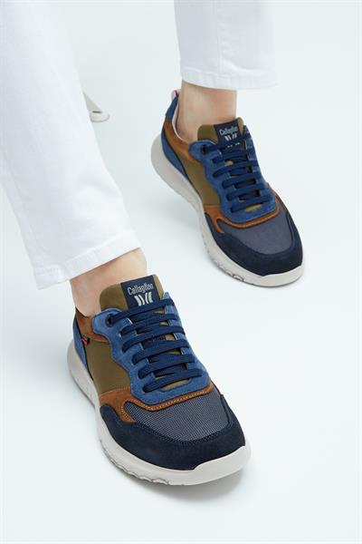 CALLAGHAN Erkek Tekstil/Hakiki Deri Lacivert/Haki Sneakers & Spor Ayakkabı