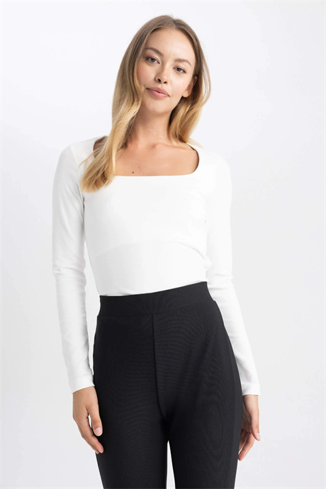 Coool Skinny Fit İp Askılı Pamuklu Crop Top