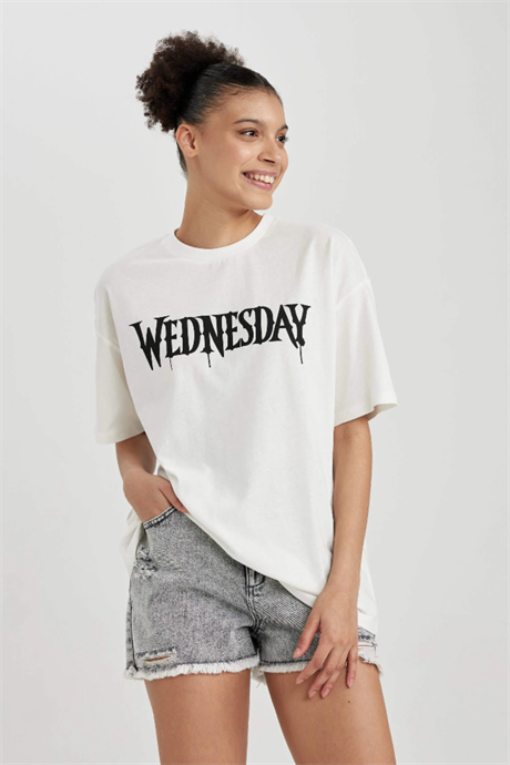 Coool Wednesday Oversize Fit Baskılı Kısa Kollu