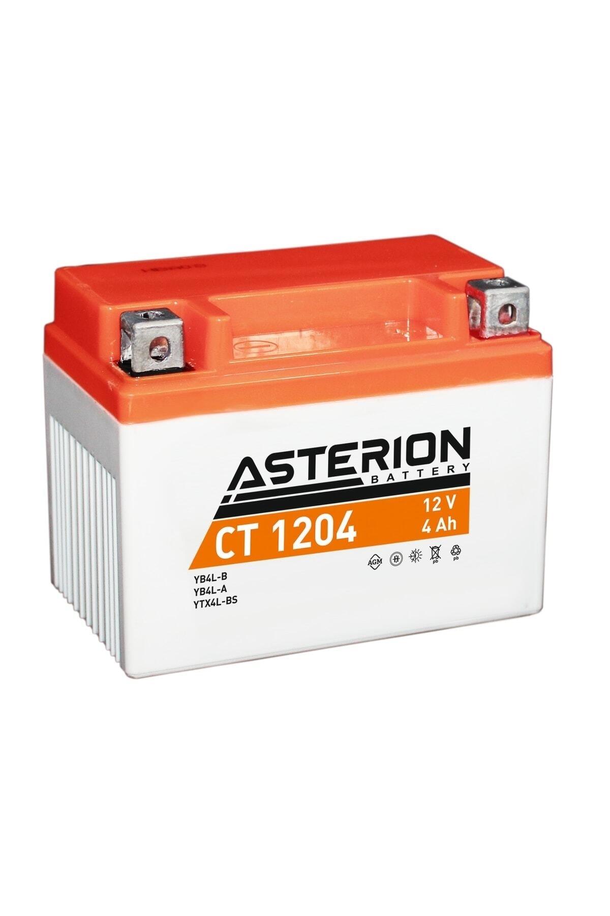 Ct 1204 | 12 V - 4 Amper - 50 Cca - Asterıon Motorsiklet Aküsü (ASTERİON TEMİZLİK BEZİ HEDİYELİ)