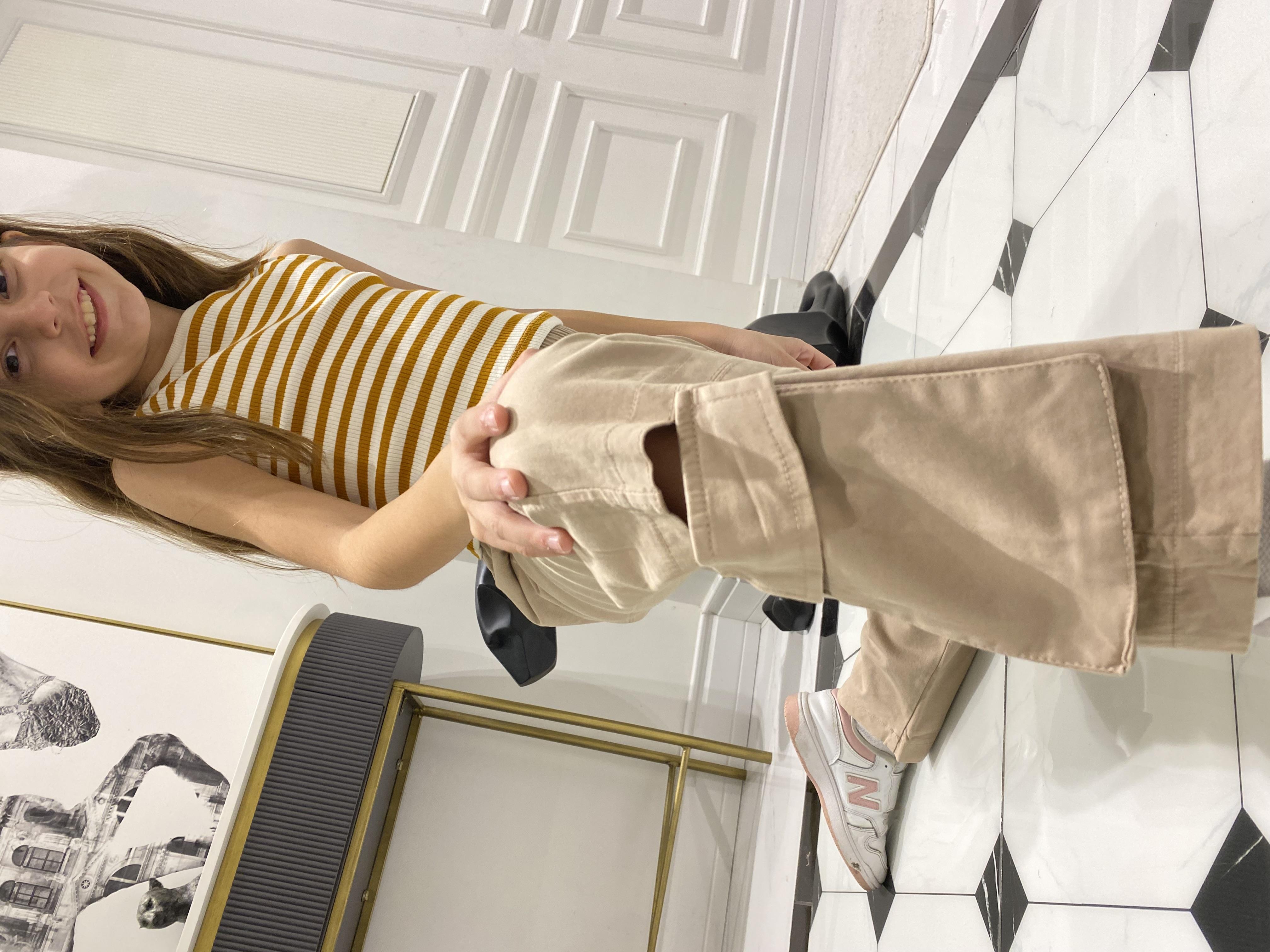Grawel Kız Çocuk Kahve Gabardin Pantolon