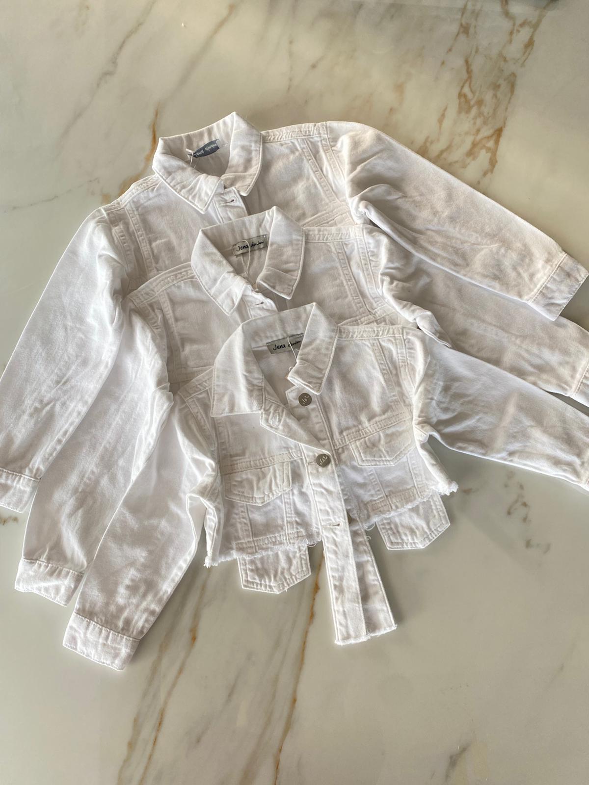 KIZ ÇOCUK 3-8 YAŞ BEYAZ KOT CEKET