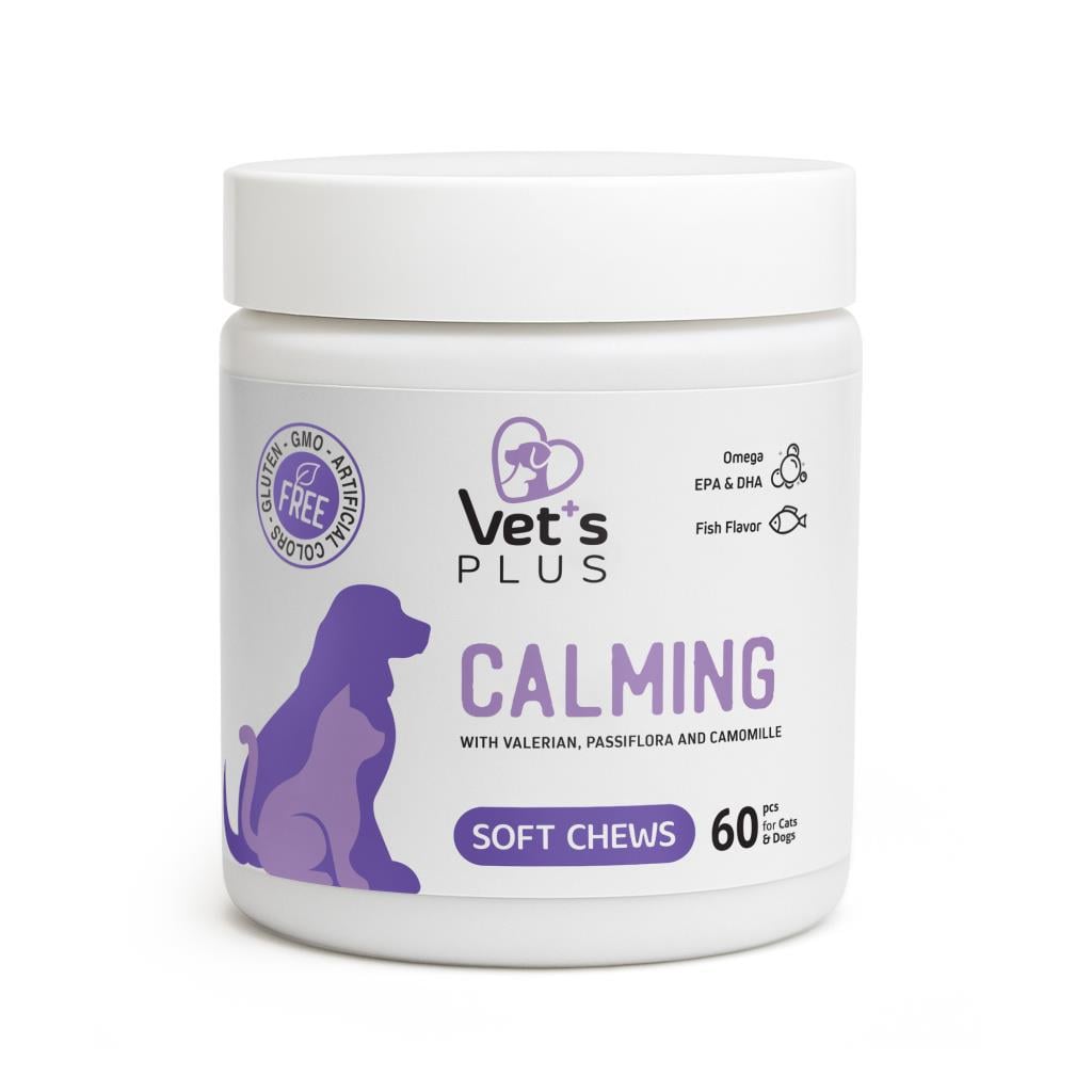 Vets Plus Calming Kedi ve Köpekler İçin Sakinleştirici Çiğnenebilir Tablet (60lı)