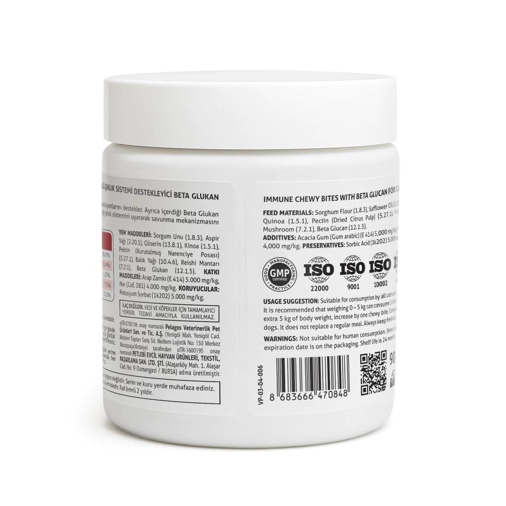 Vets Plus Immune Kedi ve Köpekler İçin Bağışıklık Sistemi Destekleyici Çiğnenebilir Tablet (60lı)