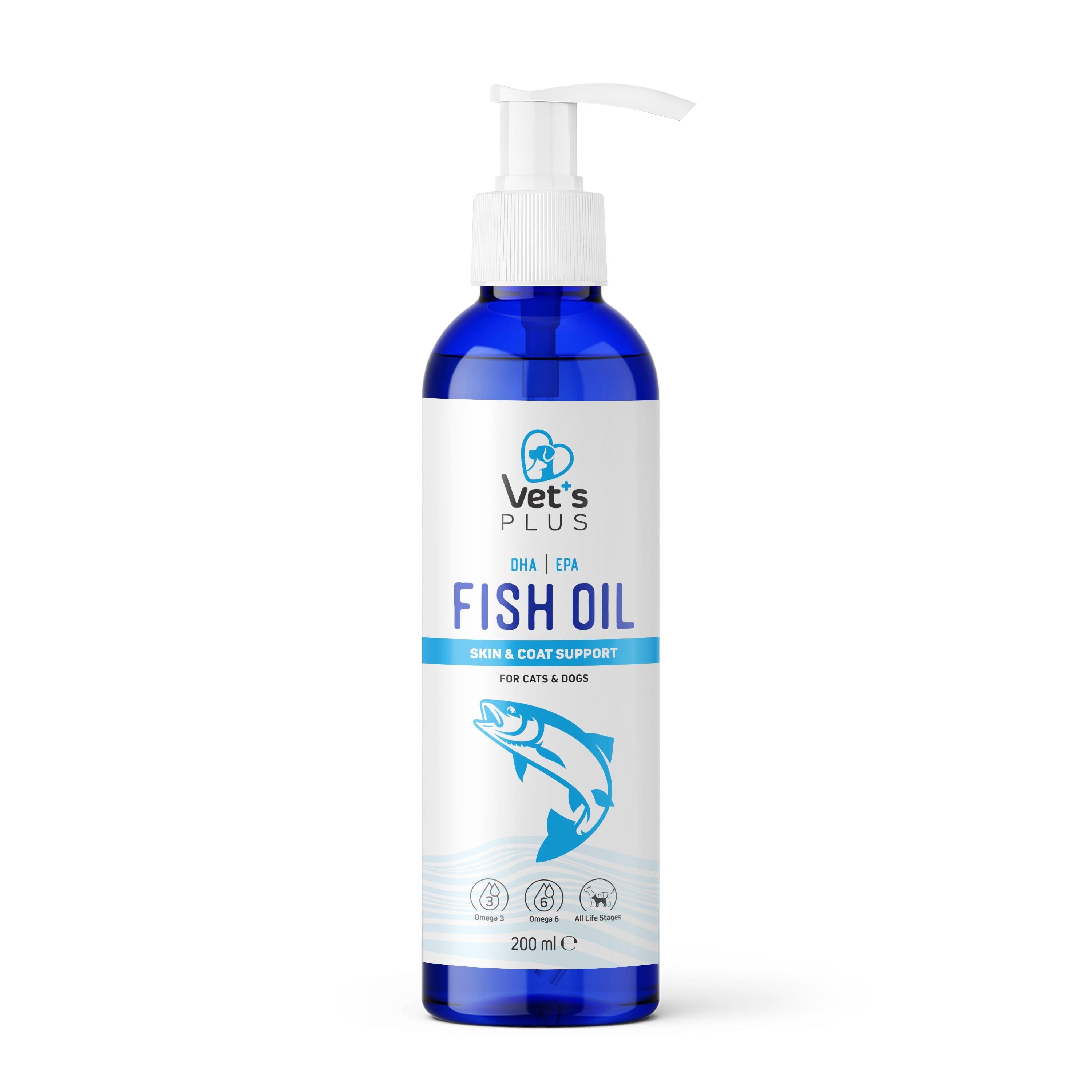 Vets Plus Kedi ve Köpekler için Balık Yağı 200ml