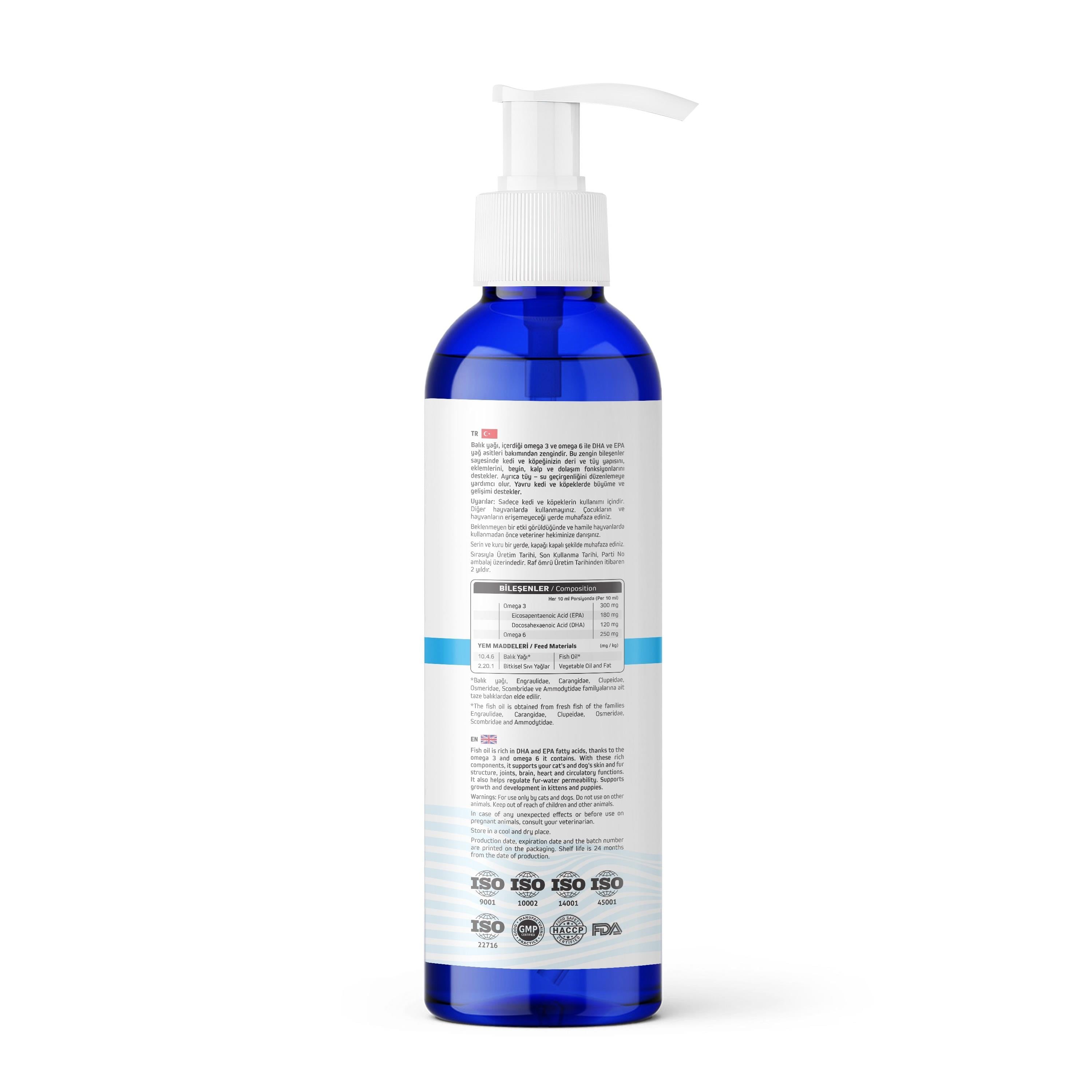 Vets Plus Kedi ve Köpekler için Balık Yağı 200ml