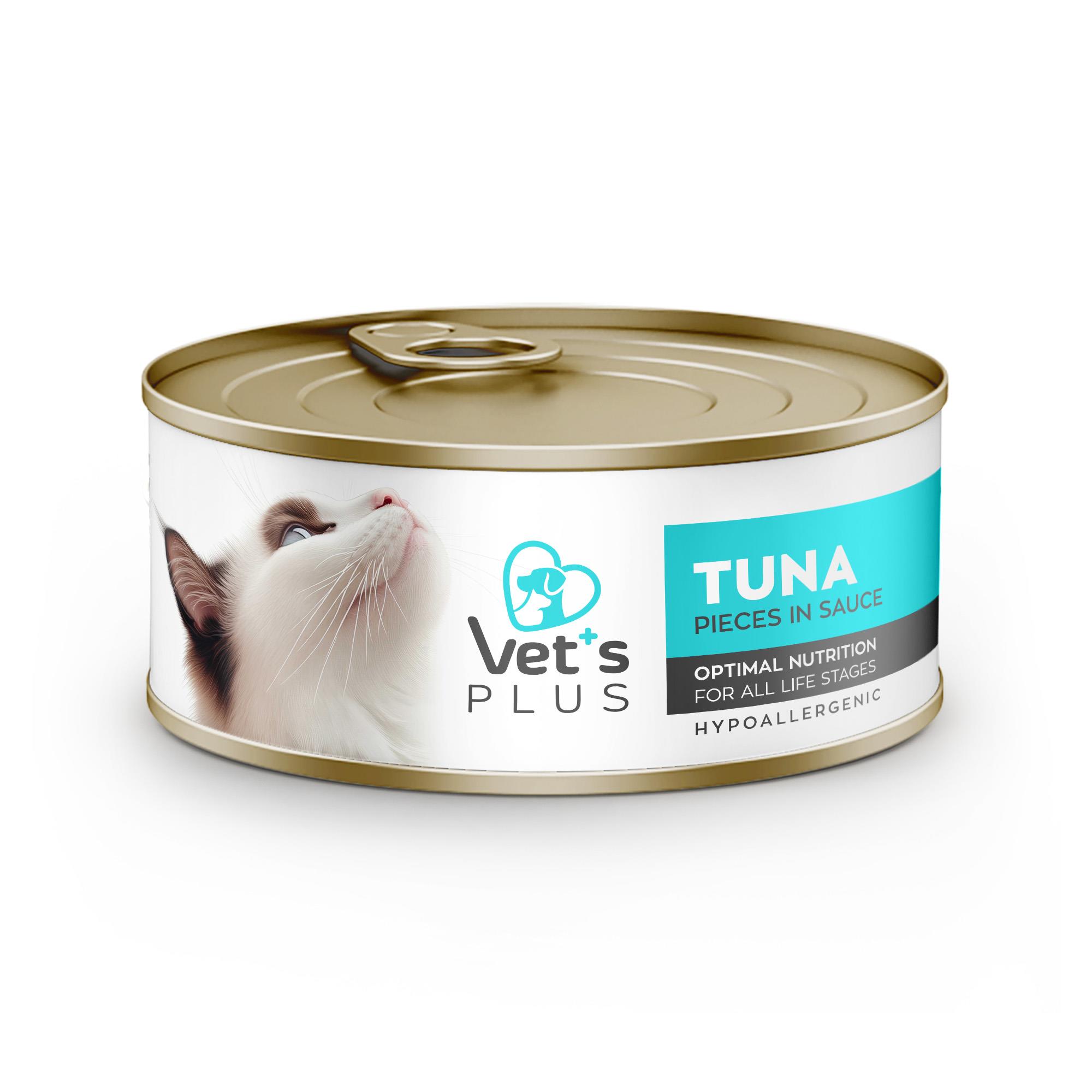 Vets Plus Optimal Nutrition Ton Balıklı Tahılsız Kedi Konservesi 85gr