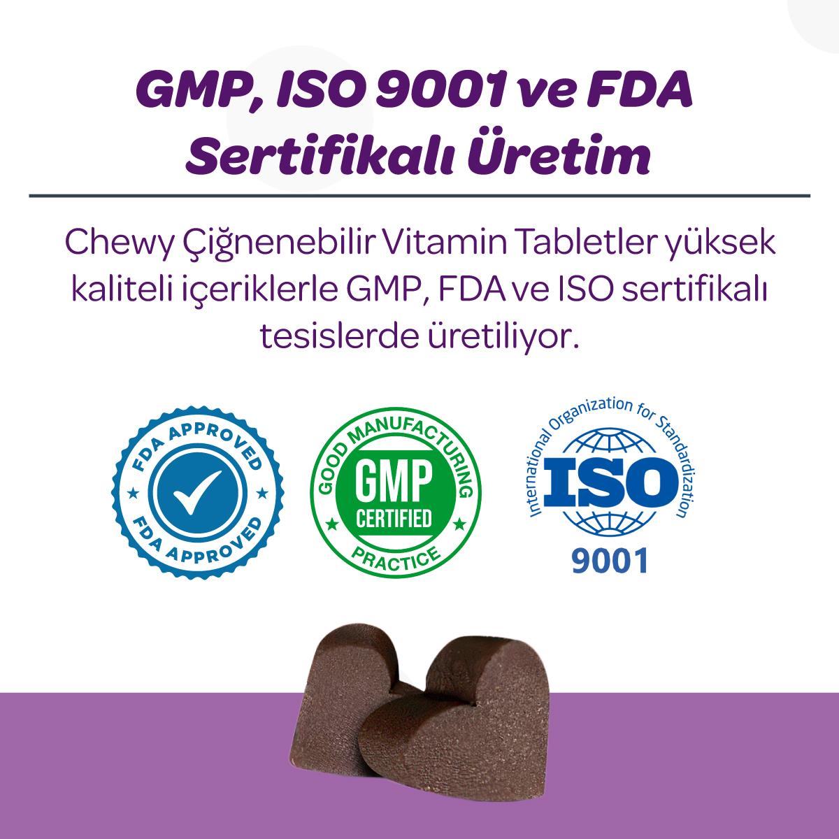 Vets Plus Sterilised Kısırlaştırılmış Kediler İçin Yaban Mersinli Çiğnenebilir Tablet (60lı)