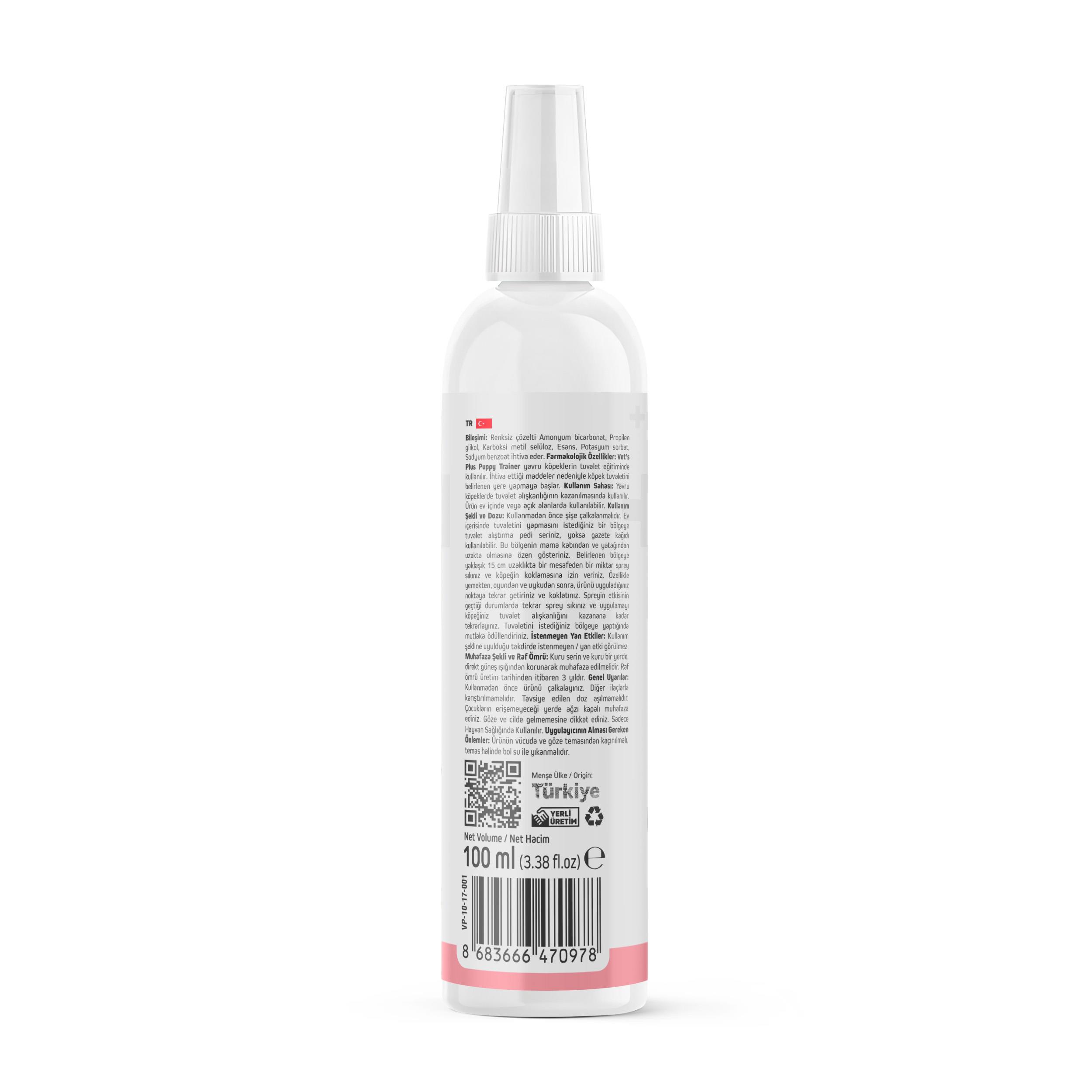 Vets Plus Yavru Köpek Tuvalet Eğitim Spreyi 100ml