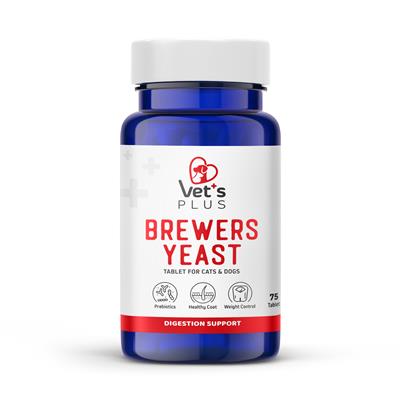 Vets Plus Brewers Yeast Kedi ve Köpekler İçin Sindirim Sistemi Destekleyici Tablet (75li)