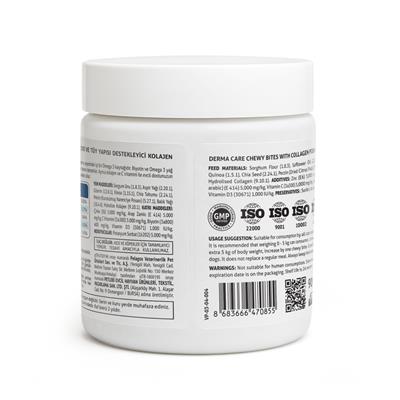 Vets Plus Derma Care Kedi ve Köpekler İçin Deri ve Tüy Yapısı Desteği Çiğnenebilir Tablet (60lı)