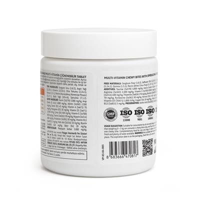 Vets Plus Multi-Vitamin Kedi ve Köpekler İçin Spirulinalı Vitamin Çiğnenebilir Tablet (60lı)