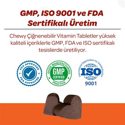 Vets Plus Multi-Vitamin Kedi ve Köpekler İçin Spirulinalı Vitamin Çiğnenebilir Tablet (60lı)