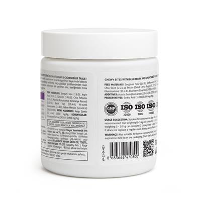 Vets Plus Sterilised Kısırlaştırılmış Kediler İçin Yaban Mersinli Çiğnenebilir Tablet (60lı)