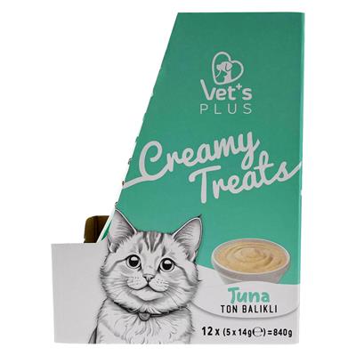 Vets Plus Ton Balıklı Krema Kedi Ödül Maması 14gr (5li)