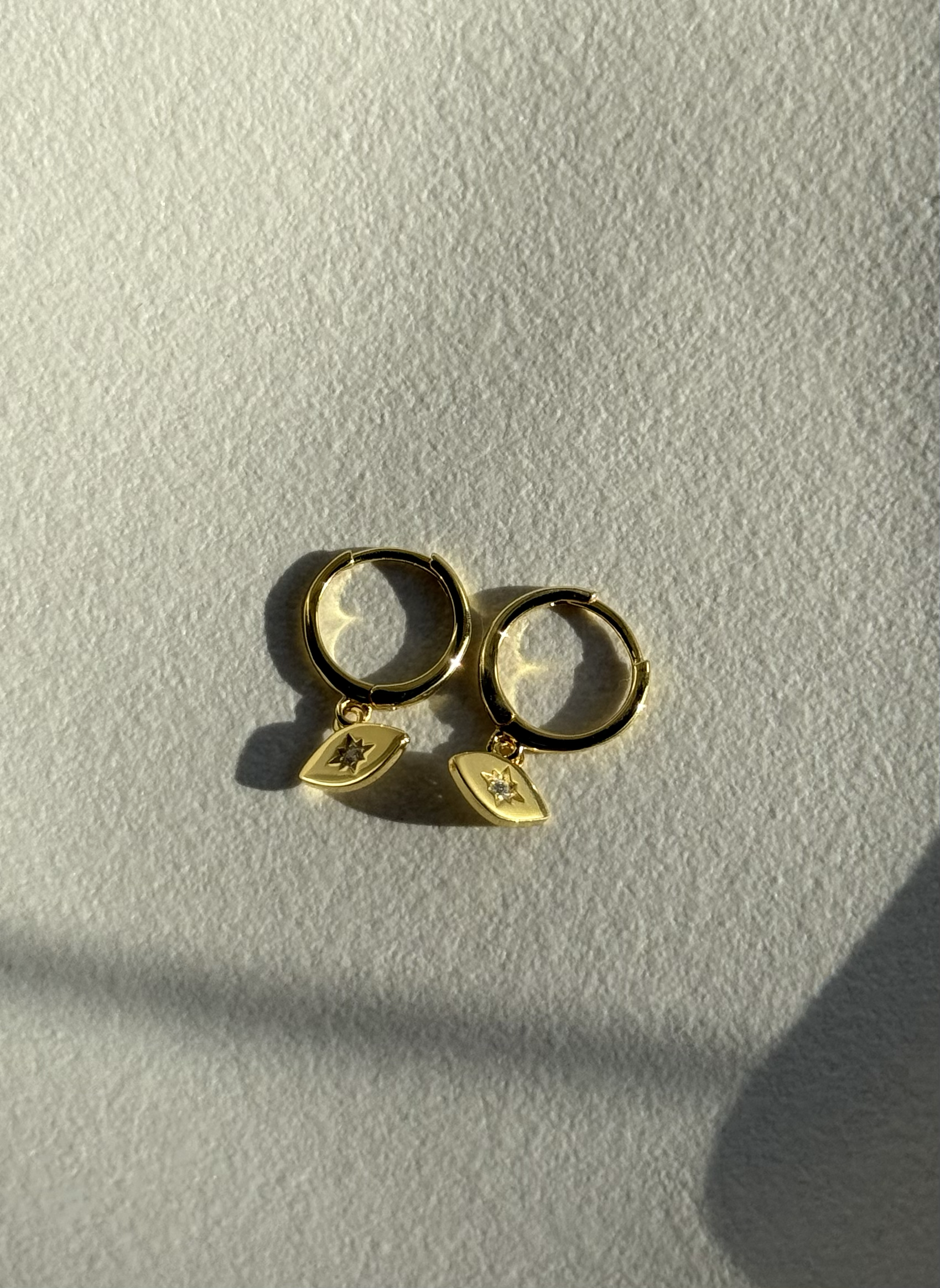 925 Gümüş | Kutupyıldızı Taşlı Minimal Küpe